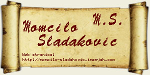 Momčilo Sladaković vizit kartica